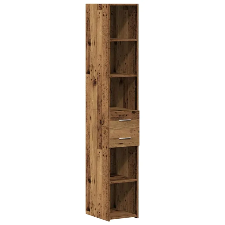Armoire de rangement 2 pcs Bois ancien 30 x 42,5 x 225 cm - 6