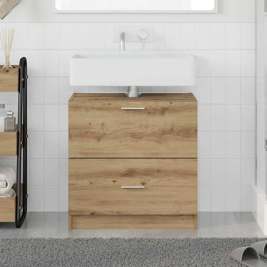 Cabinet de salle de bain Chêne artisanal 59 x 37 x 59 cm