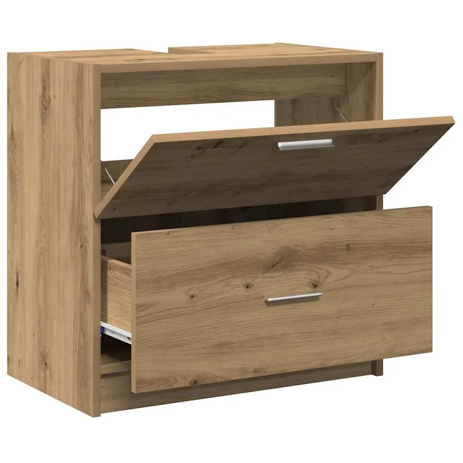 Cabinet de salle de bain Chêne artisanal 59 x 37 x 59 cm - 5