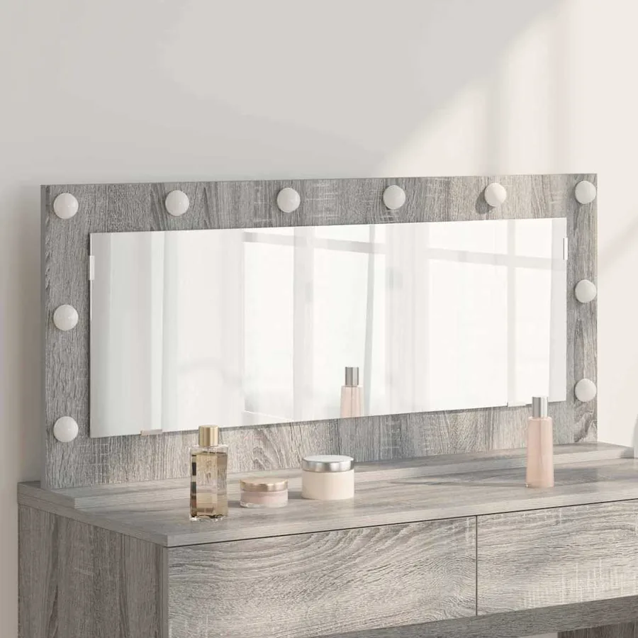 Miroir de vanité Rectangulaire Gris Sonoma 100 x 45 x 18 cm