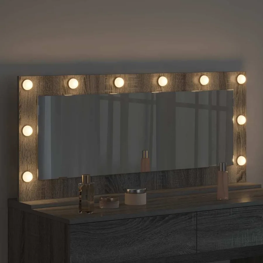 Miroir de vanité Rectangulaire Gris Sonoma 100 x 45 x 18 cm - 3