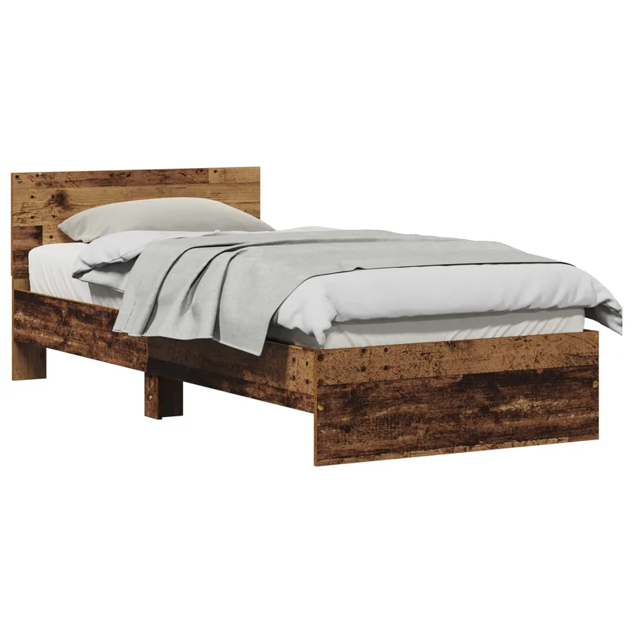 Cadre de lit Bois ancien 75 x 190 cm Bois d'ingénierie - 2