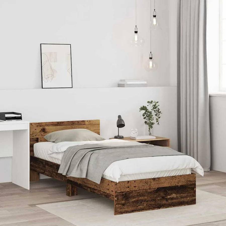 Cadre de lit Bois ancien 75 x 190 cm Bois d'ingénierie - 3