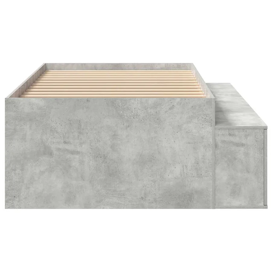 Cadre de lit Gris béton 80 x 200 cm Bois d'ingénierie - 6