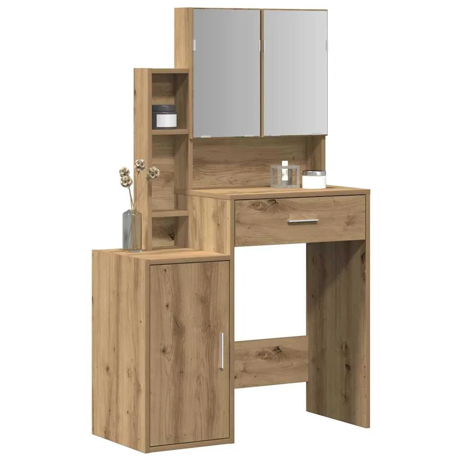 Table de Toilette Chêne artisanal 80 x 35 x 132 cm - 3