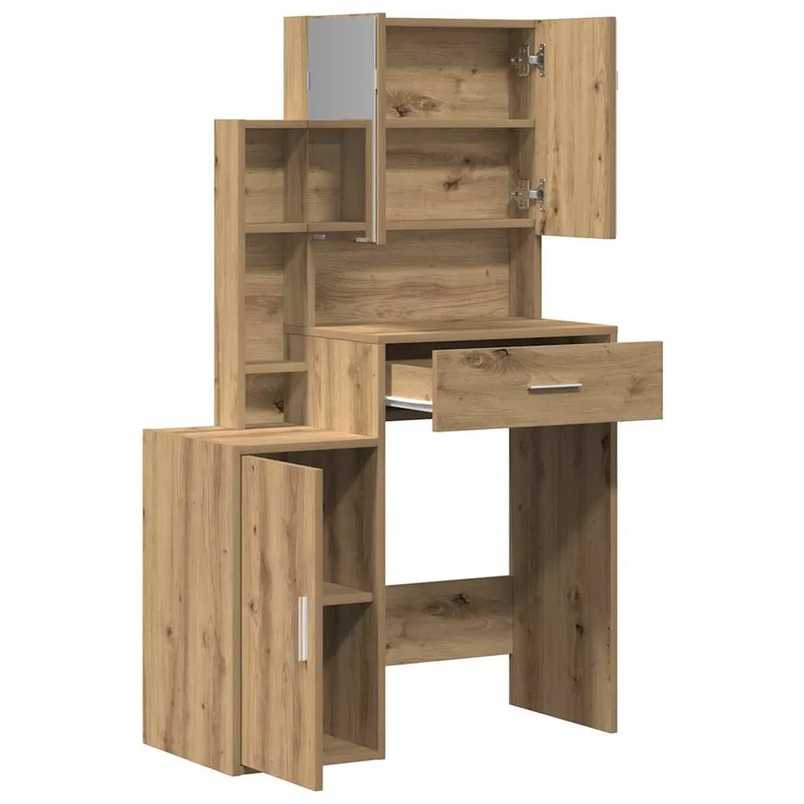 Table de Toilette Chêne artisanal 80 x 35 x 132 cm - 5