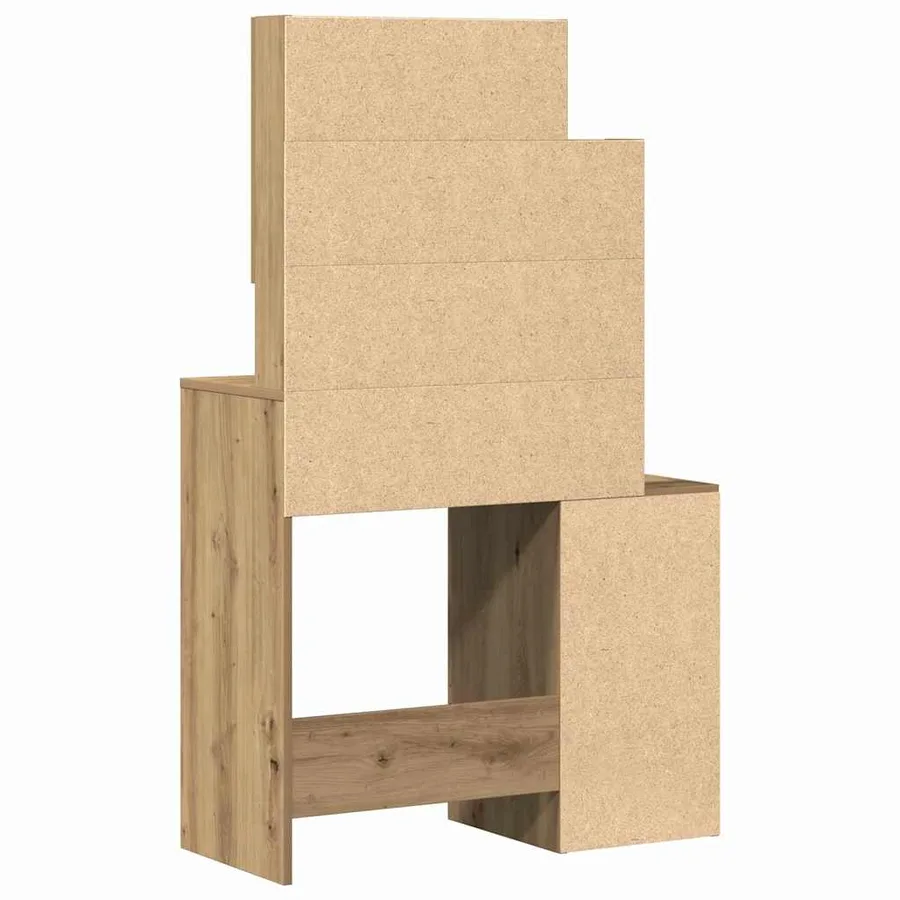 Table de Toilette Chêne artisanal 80 x 35 x 132 cm - 6
