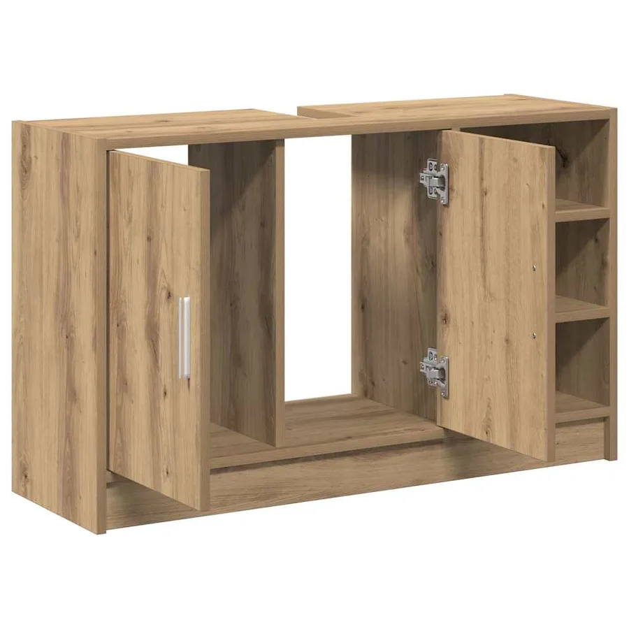 Cabinet de salle de bain Chêne artisanal 90 x 29 x 55 cm - 5