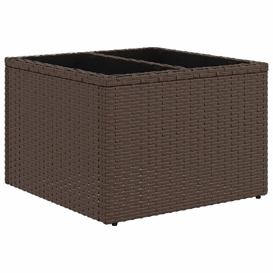 Ensemble de canapé de jardin 9 pcs avec coussins marron résine tressée - 4