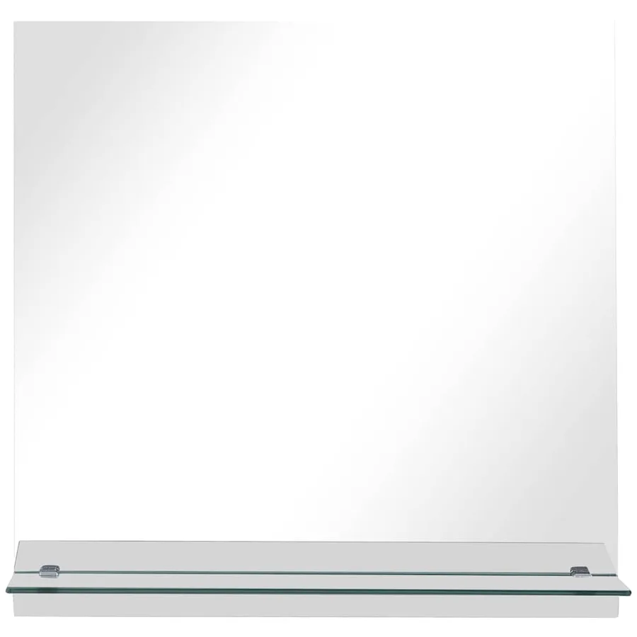 Miroir mural avec étagère 40x40 cm Verre trempé - 3