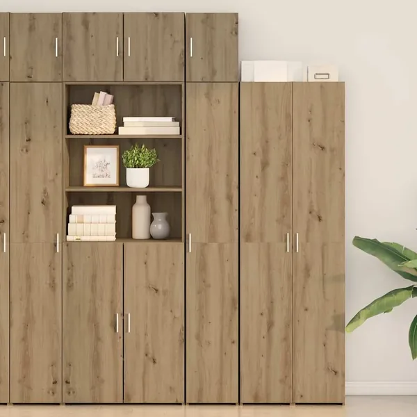 Armoire de rangement 2 pièces avec étagères 2 pcs