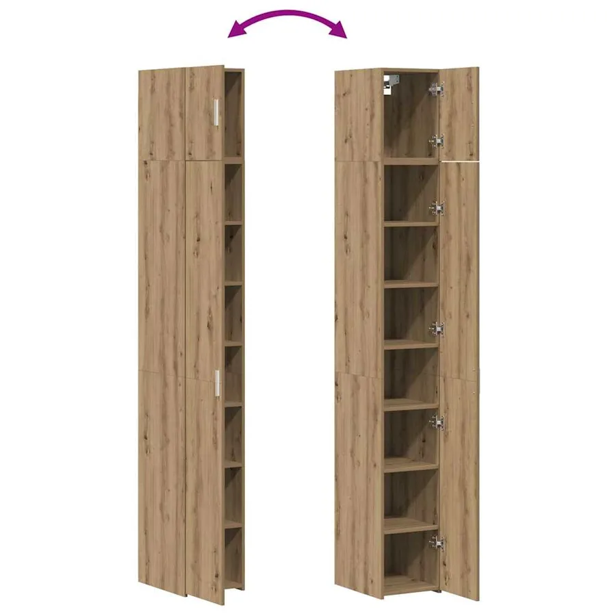 Armoire de rangement 2 pièces avec étagères 2 pcs - 11