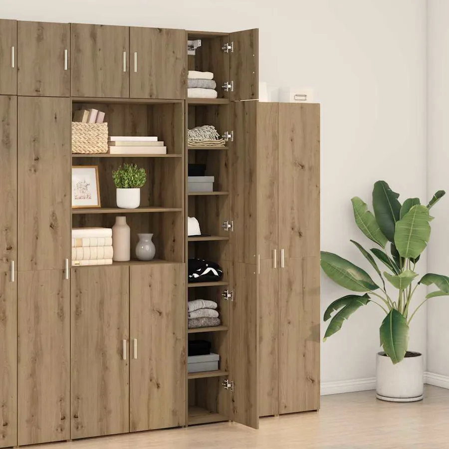 Armoire de rangement 2 pièces avec étagères 2 pcs - 4