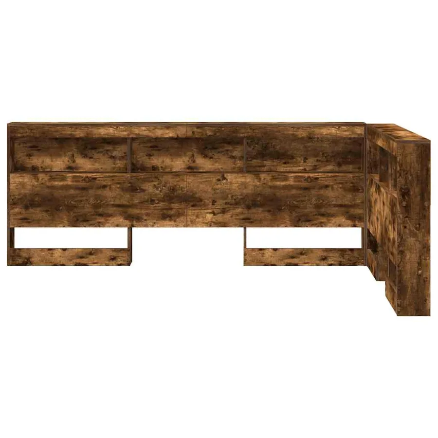 Tête de lit de rangement Chêne fumé 120 cm Bois d'ingénierie - 6