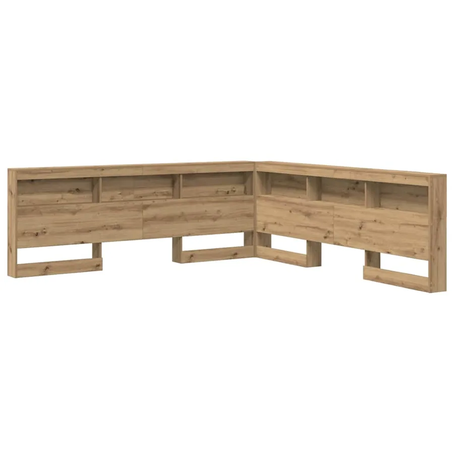 Tête de lit de rangement Chêne artisanal Bois d'ingénierie - 2