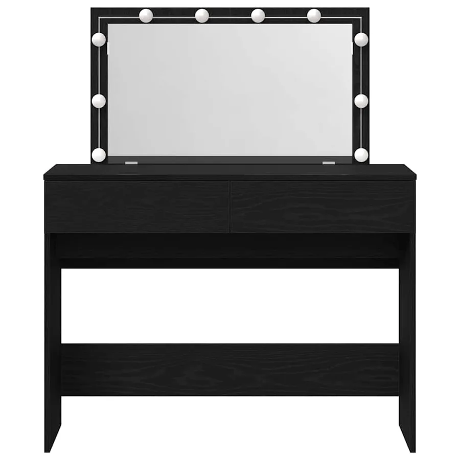 Table de Toilette avec tiroir Chêne noir 100 x 40 x 120 cm - 5