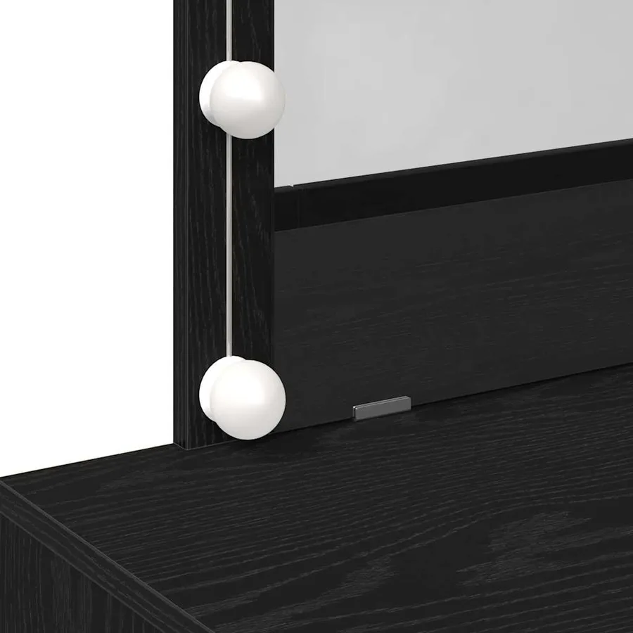 Table de Toilette avec tiroir Chêne noir 100 x 40 x 120 cm - 9