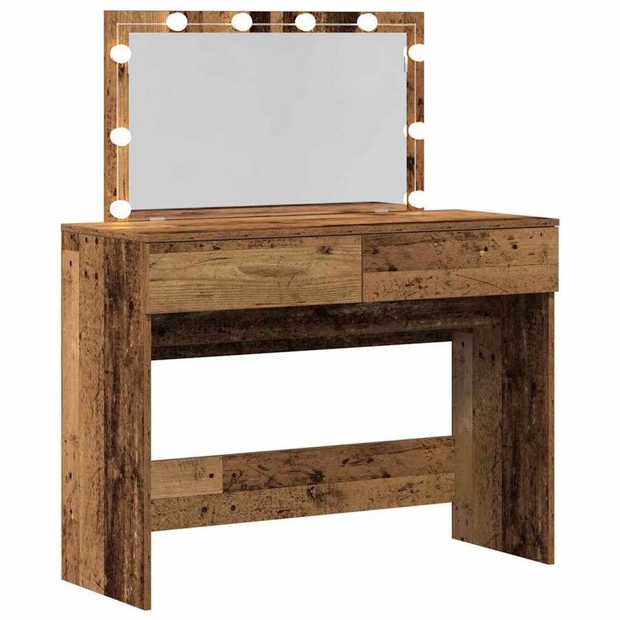 Table de Toilette avec tiroir Bois ancien 100 x 40 x 120 cm - 14
