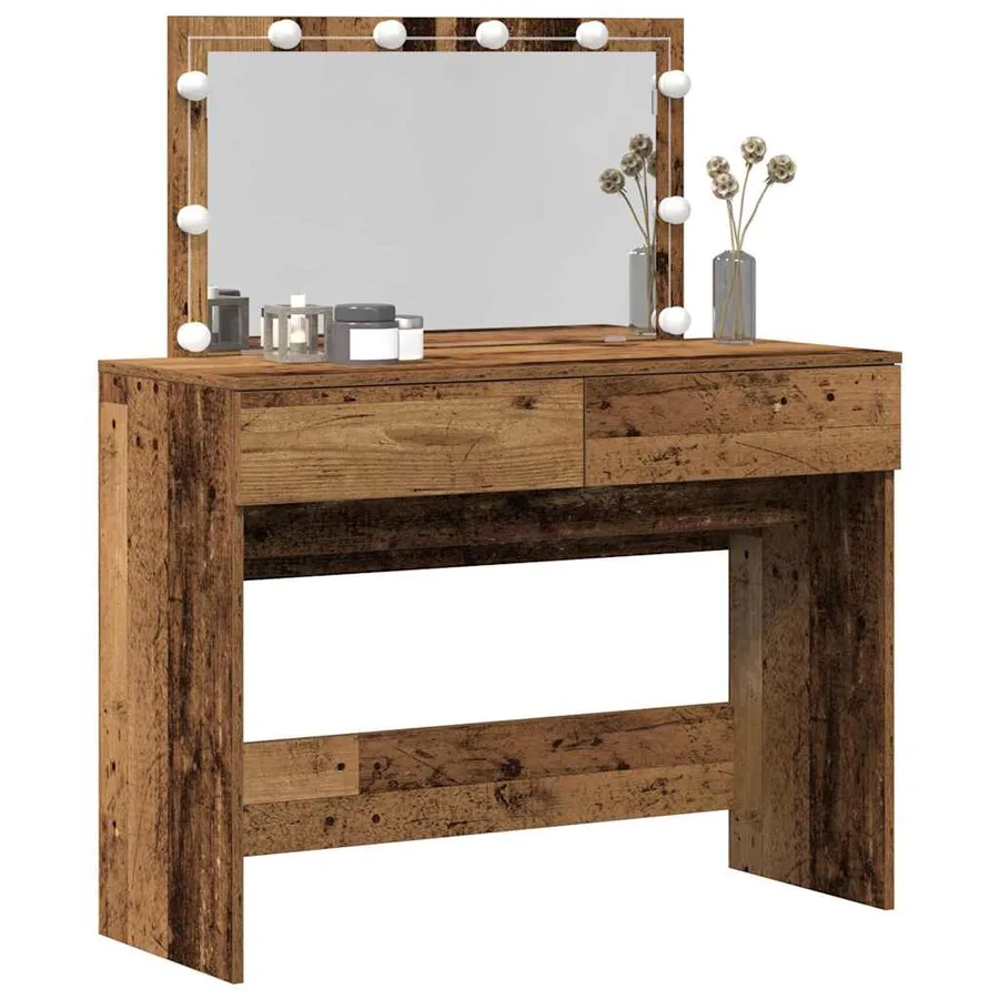 Table de Toilette avec tiroir Bois ancien 100 x 40 x 120 cm - 3