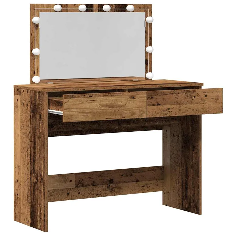 Table de Toilette avec tiroir Bois ancien 100 x 40 x 120 cm - 4