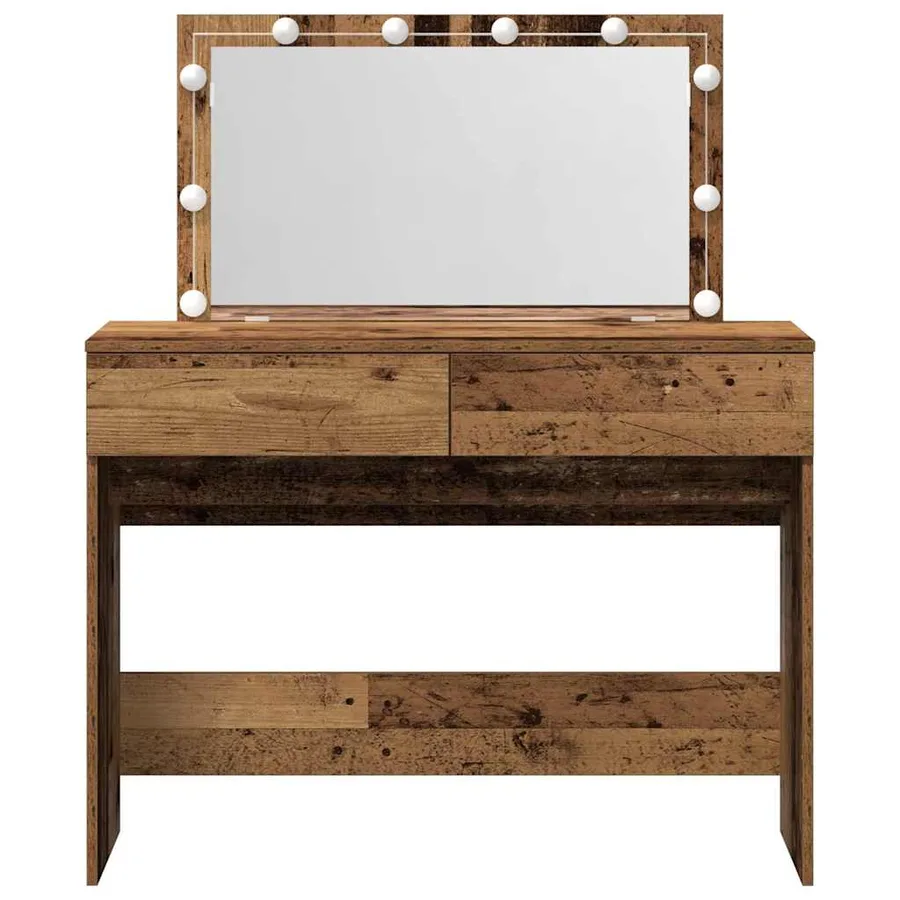 Table de Toilette avec tiroir Bois ancien 100 x 40 x 120 cm - 5