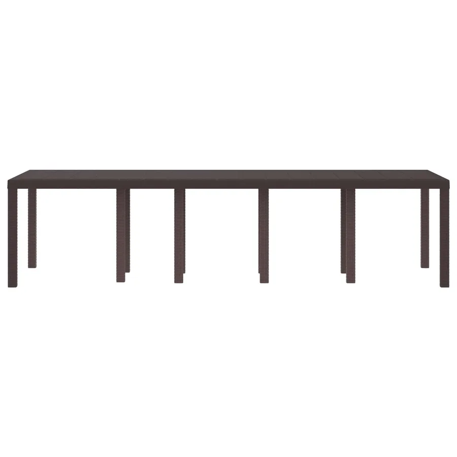 Table de Jardin Marron 300 x 100 x 73 cm polyrotin - 2