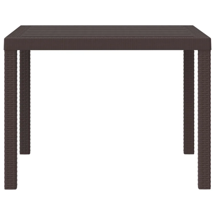 Table de Jardin Marron 100 x 100 x 73 cm polyrotin - 3