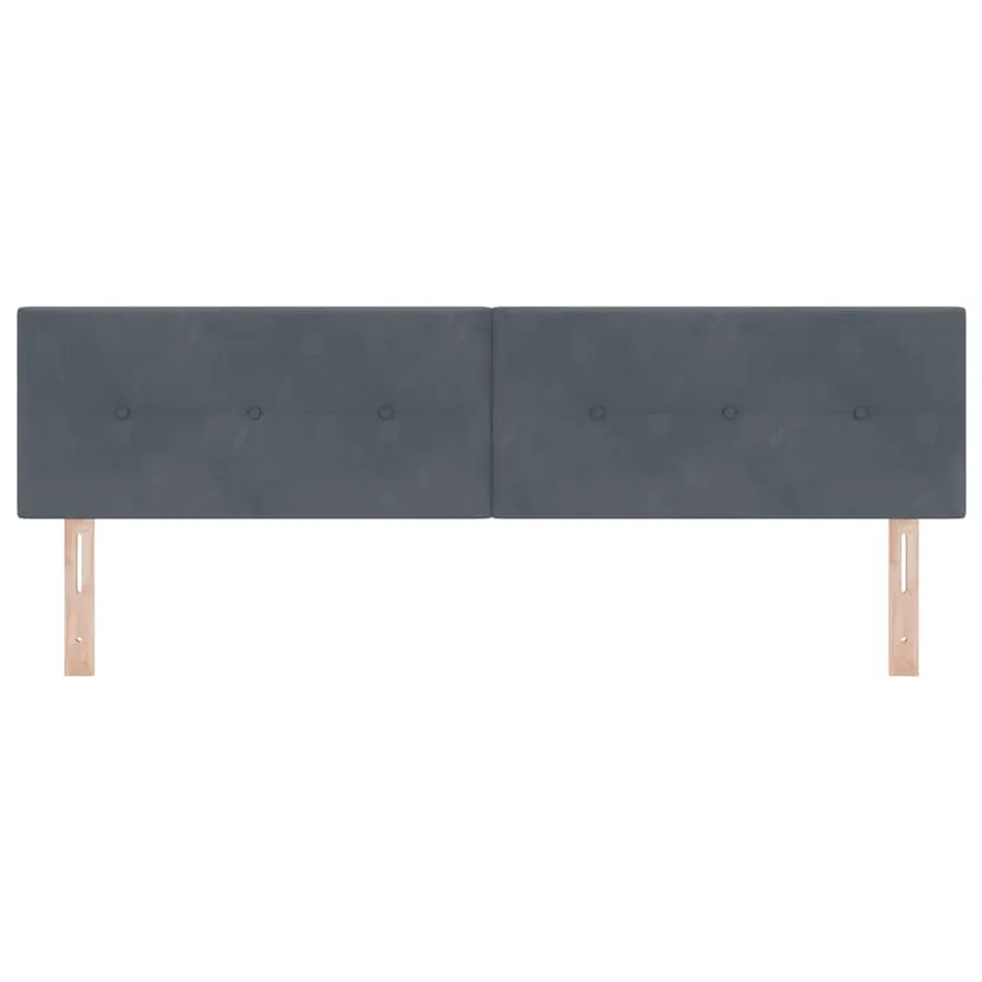 Tête de lit LED avec bandes LED Gris 180 cm Velours - 5