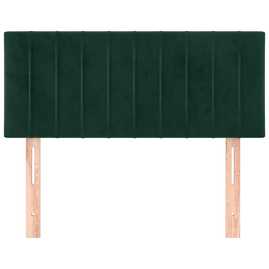 Tête de lit Vert foncé 100x5x78/88 cm Velours - 3