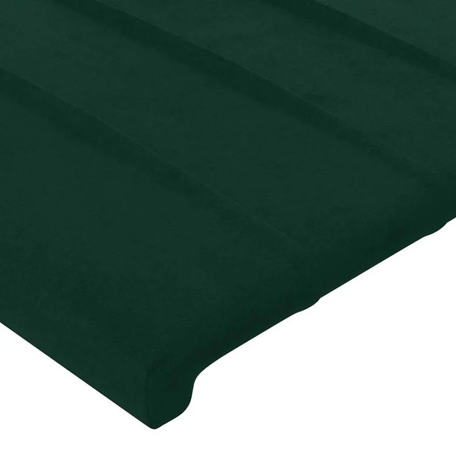 Tête de lit Vert foncé 100x5x78/88 cm Velours - 4