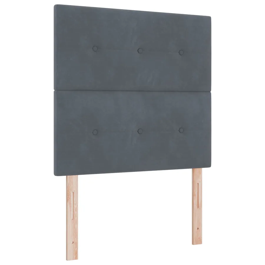 Tête de lit LED avec bandes LED Gris 90 cm Velours - 2