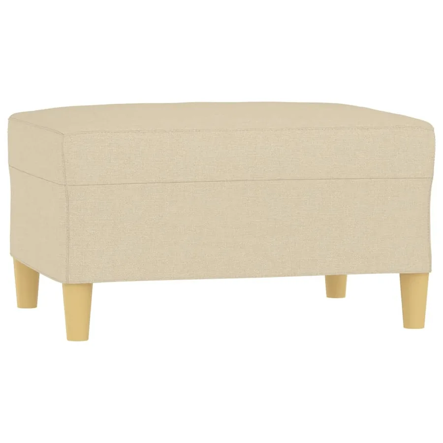 Repose-pied Crème 70x55x41 cm Tissu - 2