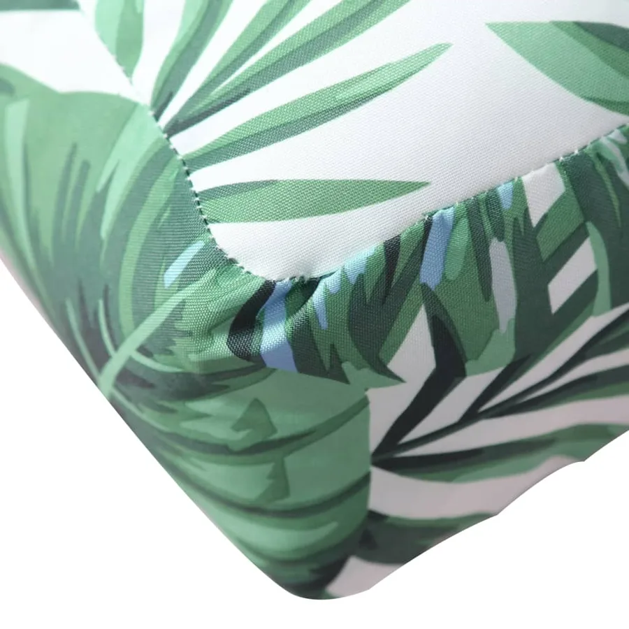 Coussin de palette motif de feuilles 60x60x12 cm tissu - 8