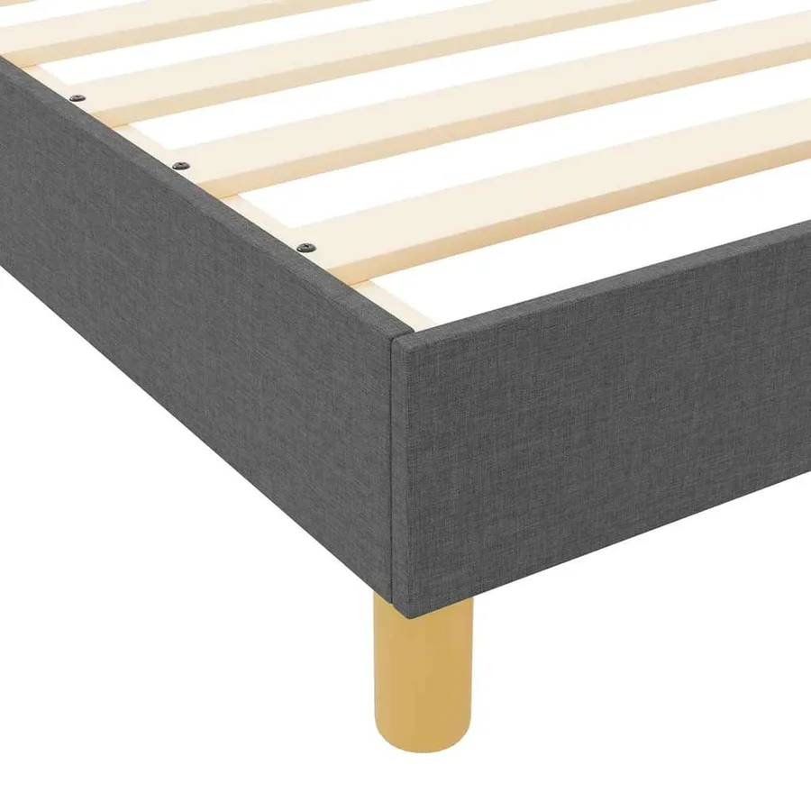 Cadre de lit avec tête de lit Gris foncé 80 x 200 cm tissu - 11