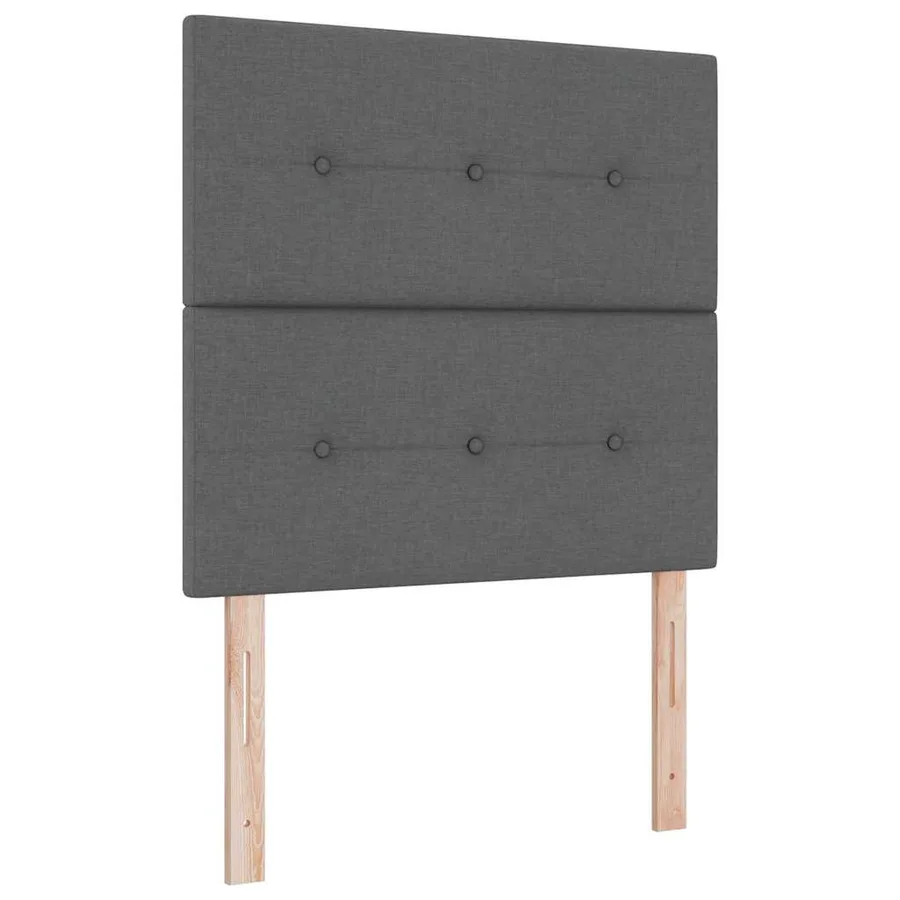 Cadre de lit avec tête de lit Gris foncé 80 x 200 cm tissu - 6