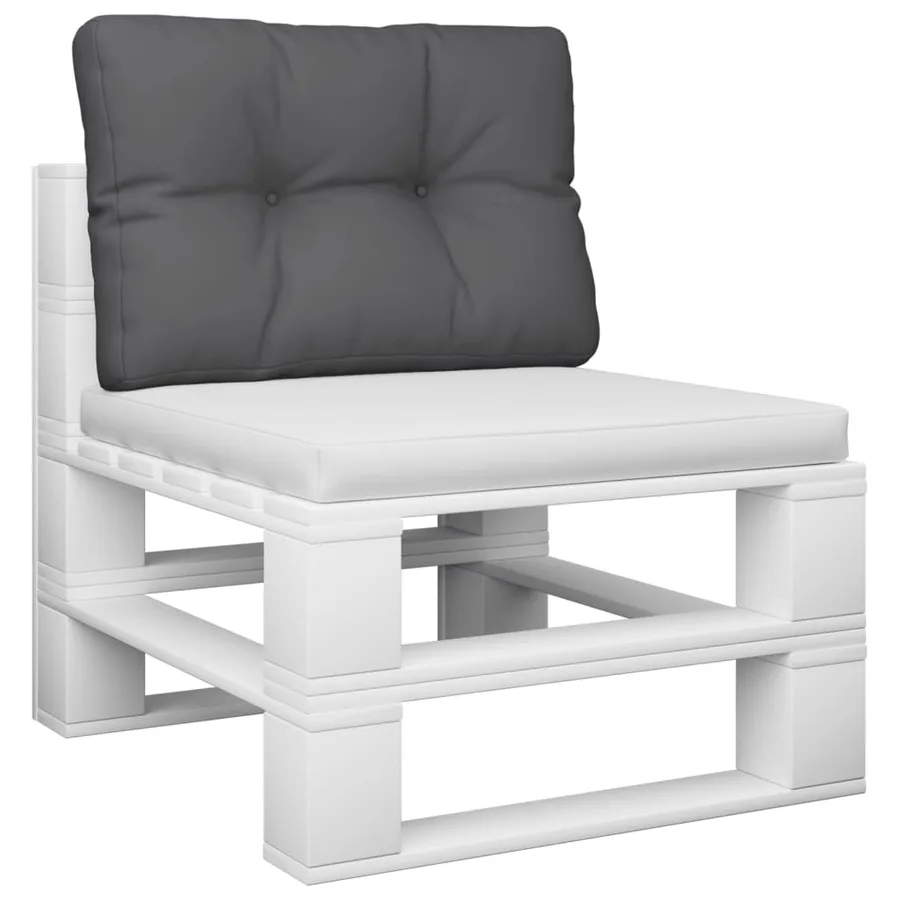 Coussin de palette anthracite 60x40x12 cm tissu - 3