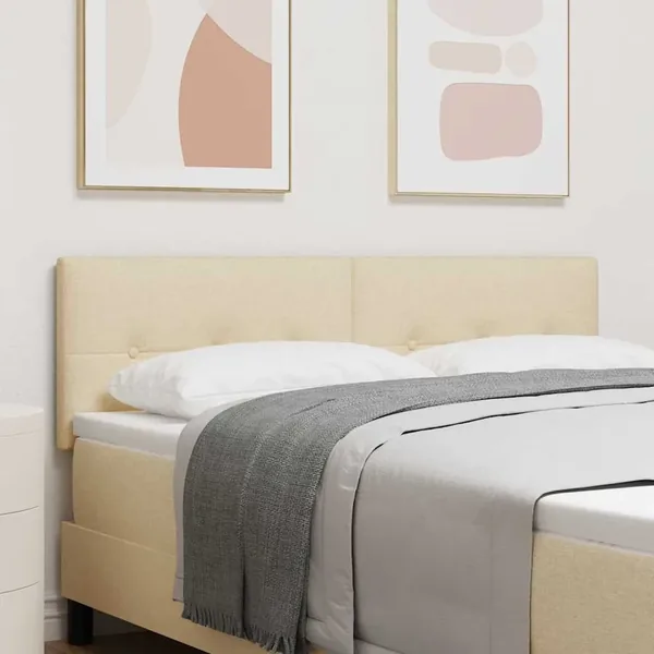 Tête de lit LED avec bandes LED Crème 160 cm tissu