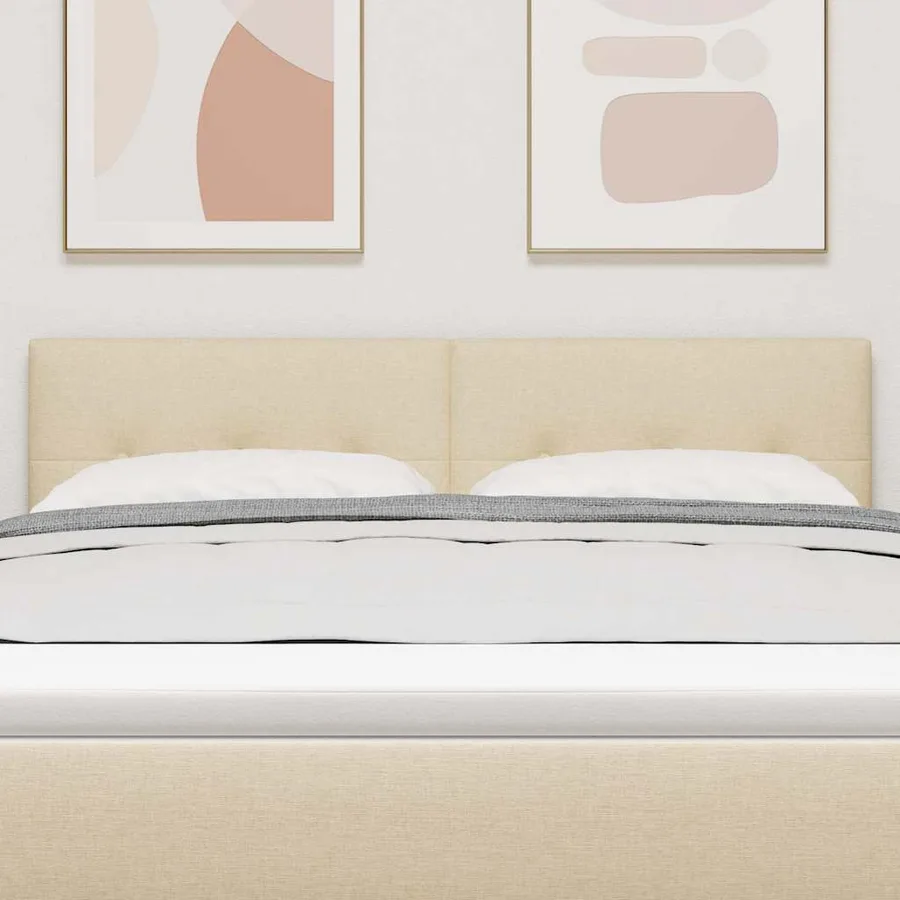 Tête de lit LED avec bandes LED Crème 160 cm tissu - 3