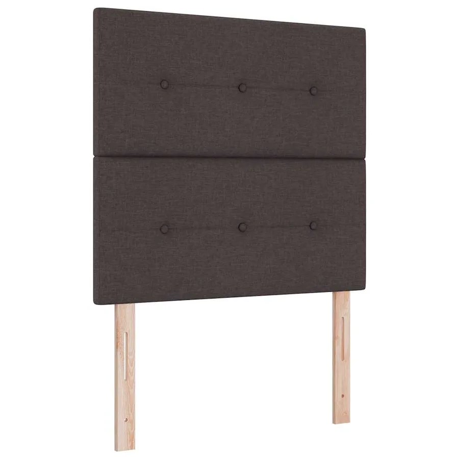 Lit à ressorts avec bandes LED Marron 90 x 200 cm tissu - 7