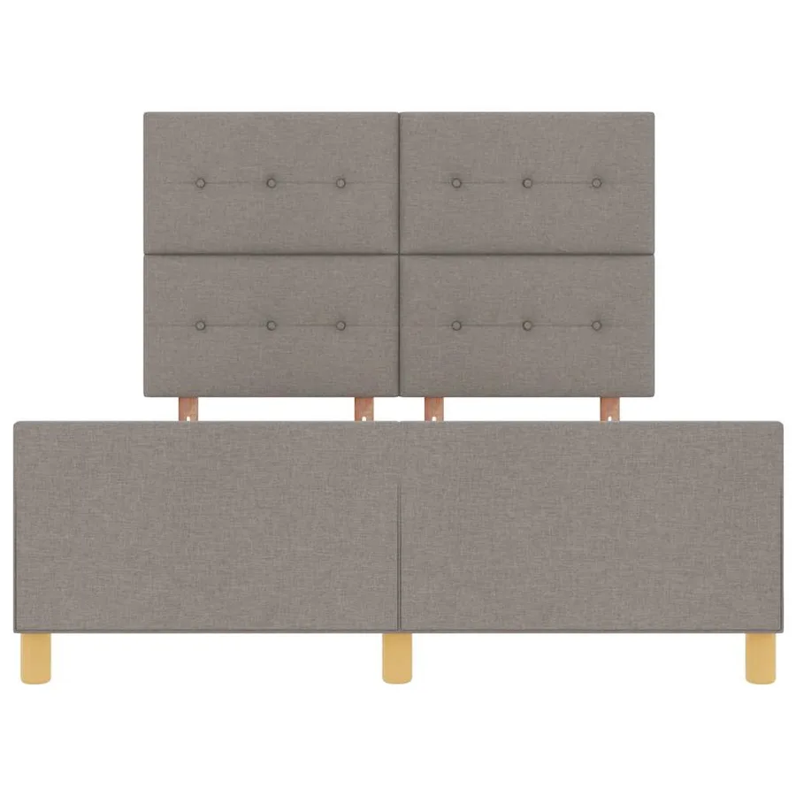 Cadre de lit avec tête de lit Taupe 160 x 200 cm tissu - 7