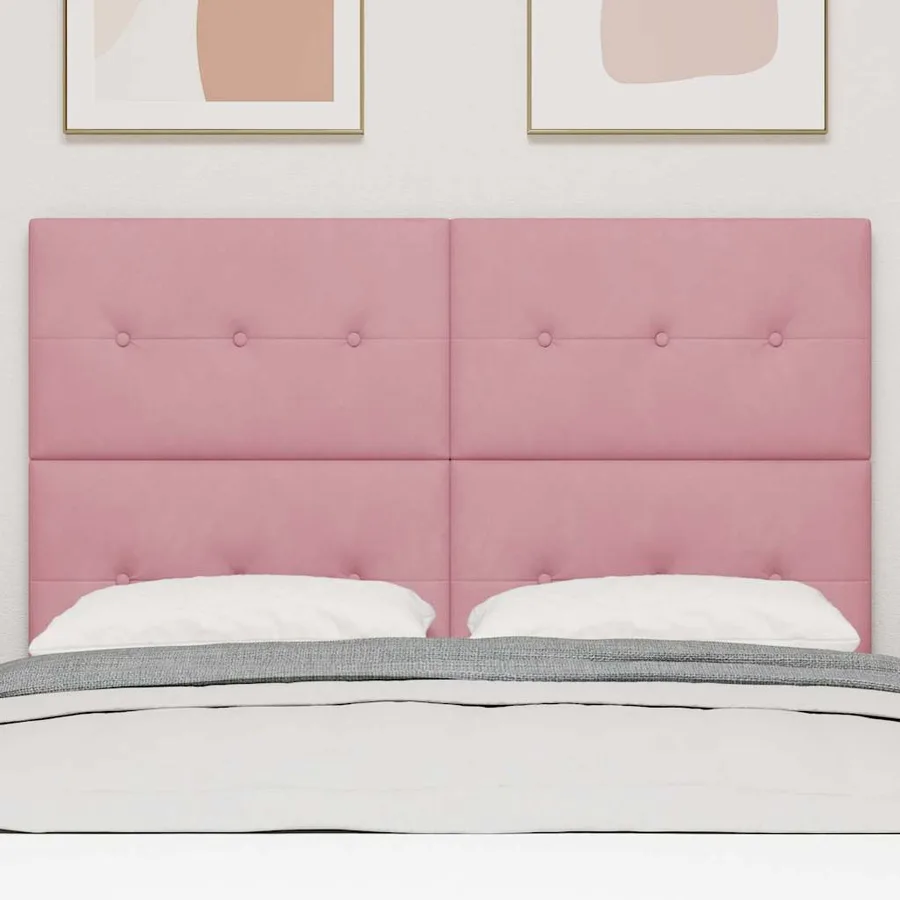 Tête de lit Rose 144 cm Velours - 3
