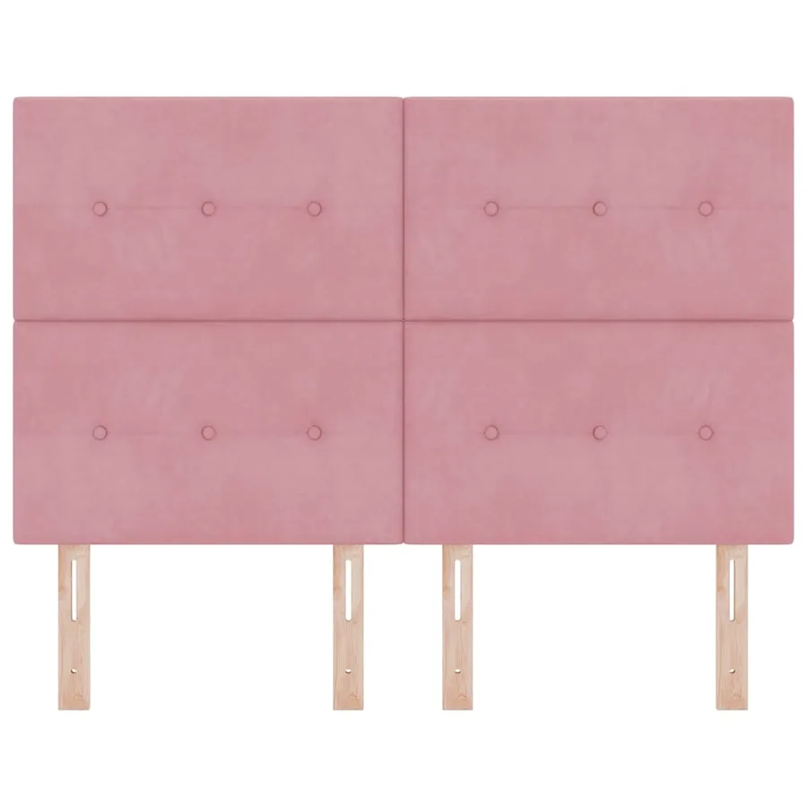 Tête de lit Rose 144 cm Velours - 4