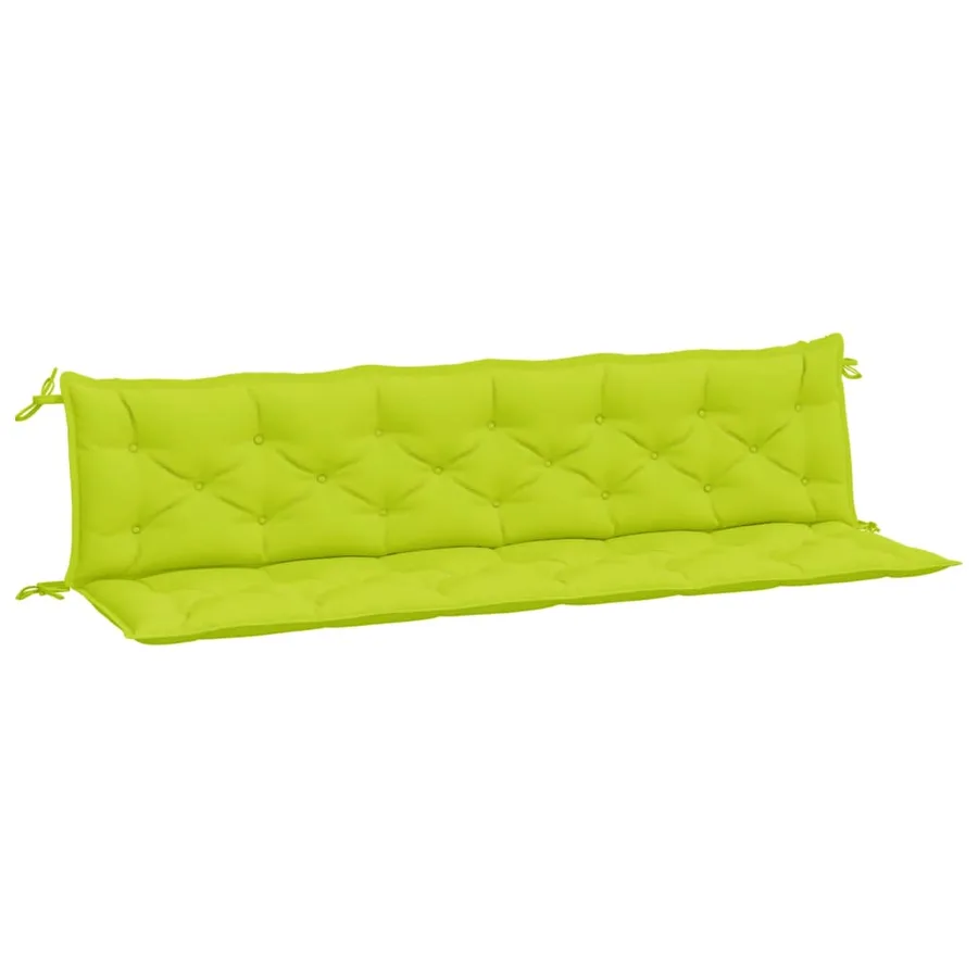 Coussins de banc de jardin lot de 2 vert vif tissu Oxford - 2