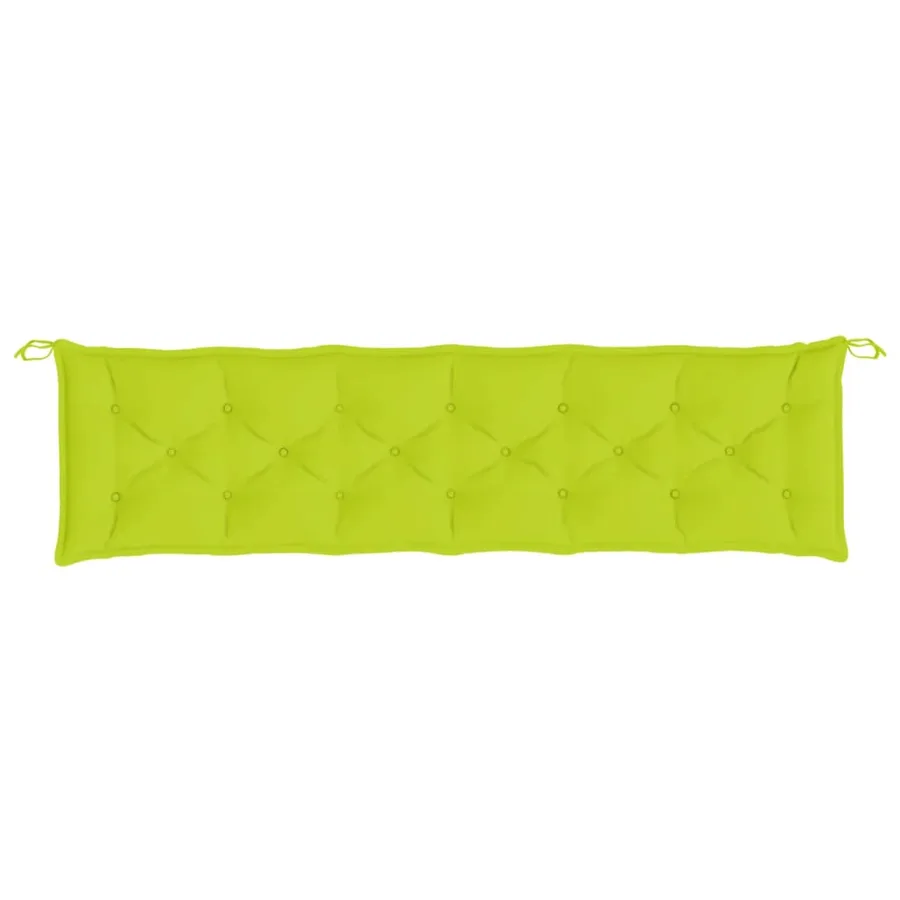 Coussins de banc de jardin lot de 2 vert vif tissu Oxford - 5