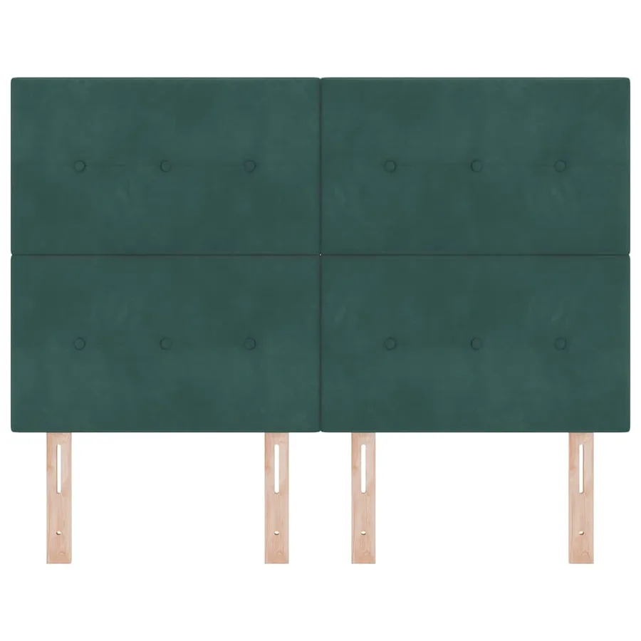 Tête de lit Vert foncé 160 cm Velours - 4