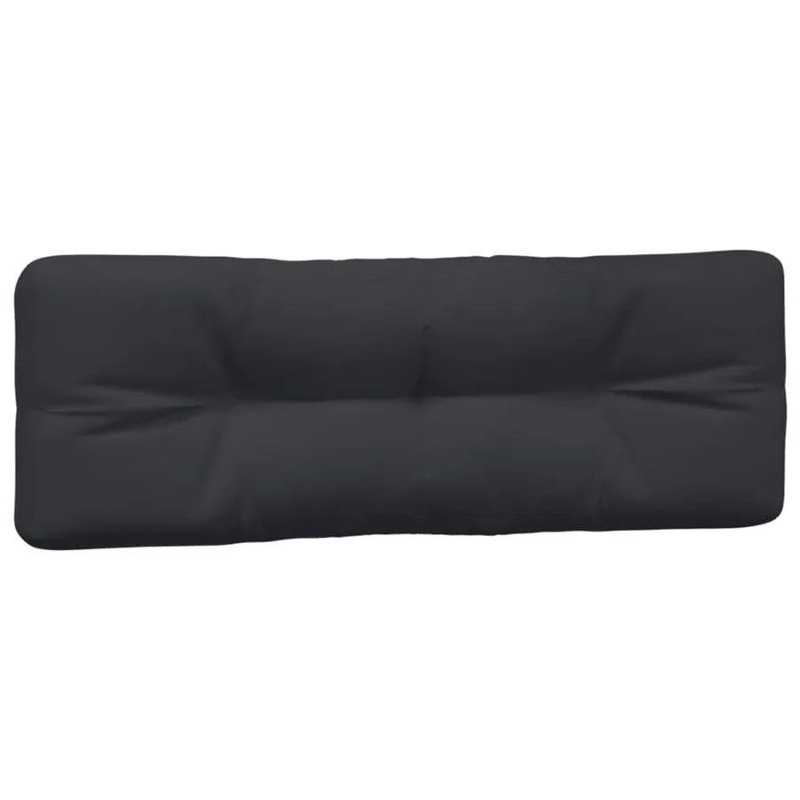 Coussins de palette lot de 2 noir tissu - 5