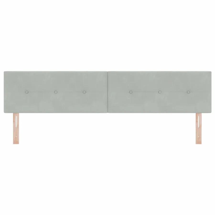 Tête de lit Gris clair 200 cm Velours - 2