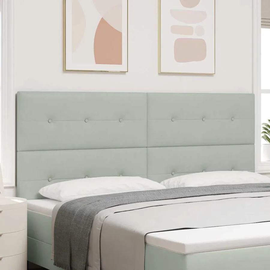 Tête de lit Gris clair 200 cm Velours