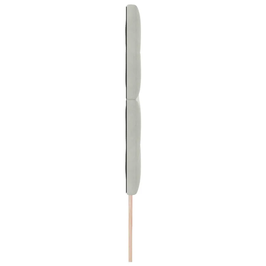 Tête de lit Gris clair 200 cm Velours - 5