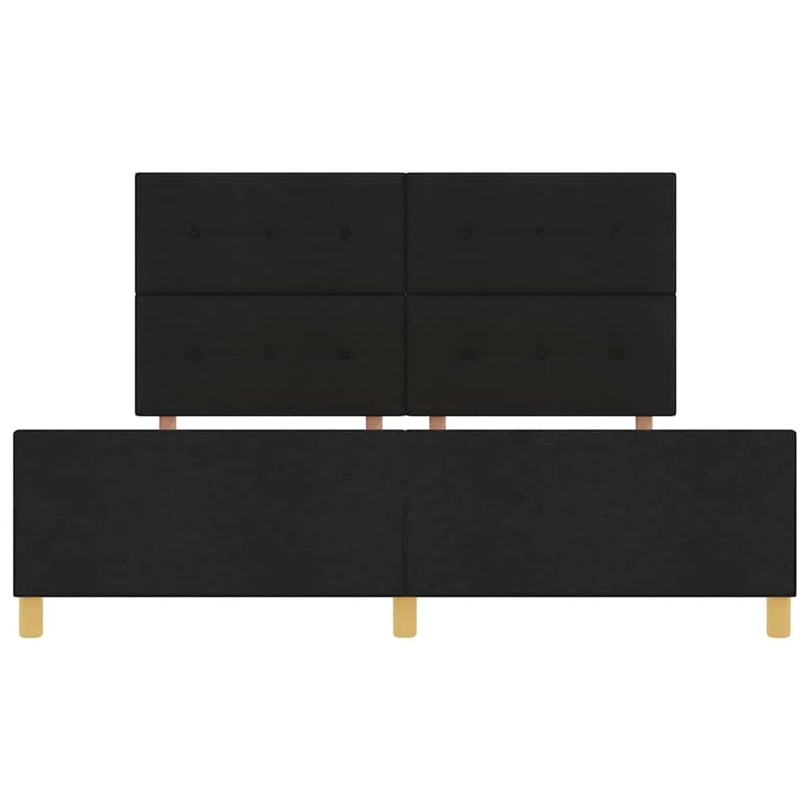 Cadre de lit avec tête de lit Noir 180 x 200 cm tissu - 7